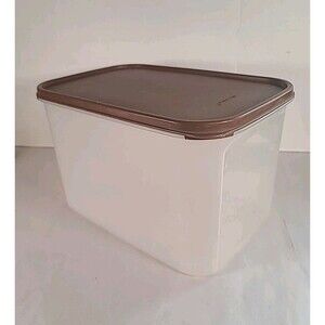 Vintage Modular Mate Rectangle Container #1848B-1 & Brown Lid 27.5 C